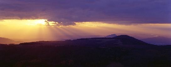 České středohoří z Milešovky