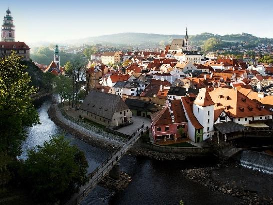 Český Krumlov z ptačí perspektivy