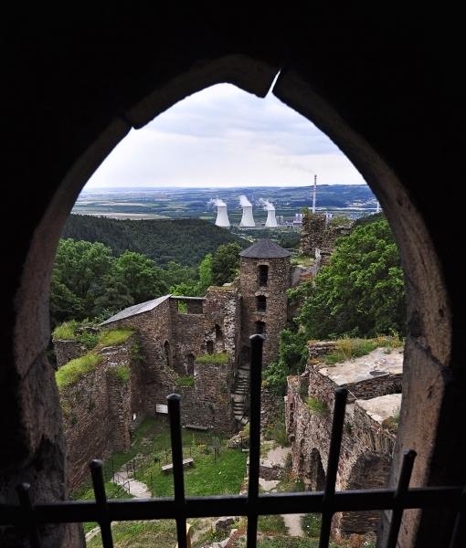 hrad Hasištejn - pohled z okna