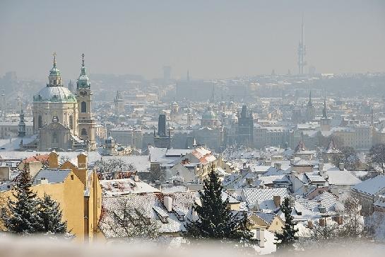 Zasněžená Praha