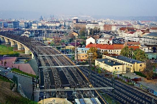 Železniční uzel v Praze pod Vítkovem