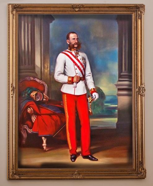 František Josef I s rámem