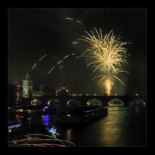 Pražský novoroční ohňostroj 2013