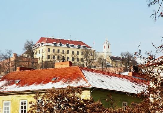 Špilberk hrad v zimě