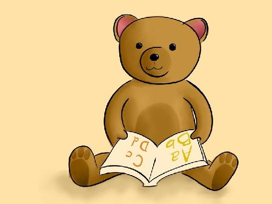 Medvěd s knížkou - béžová