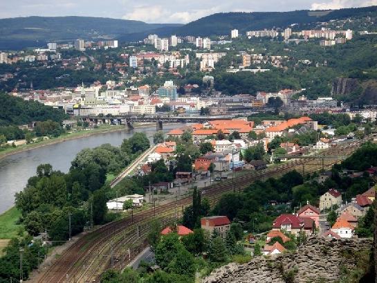 Ústí nad Labem pohled ze Střekova