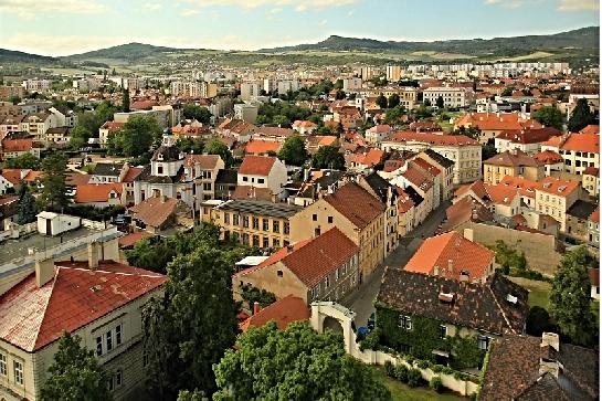 Pohled z věže na část Litoměřic.