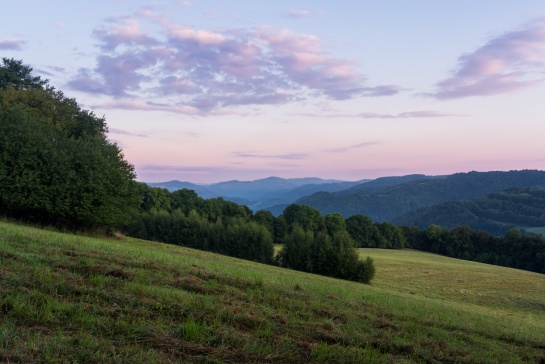 Krajina u Zubrnice za úsvitu