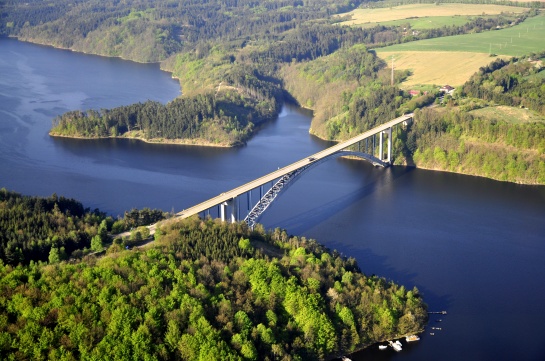 Žďákovský most - letecký snímek