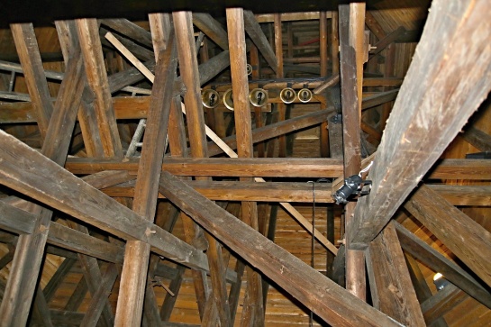 Krov Jindřišské věže se zvonkohrou