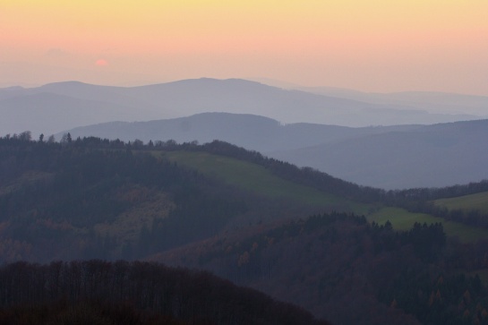 Západ slunce z Chmelové