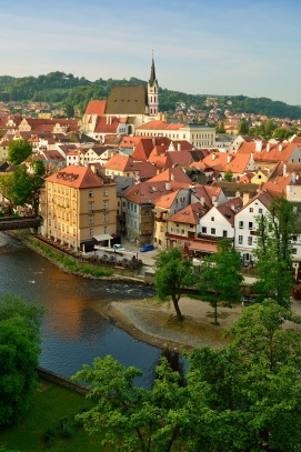 Český Krumlov, městská památková rezervace zapsaná na seznamu světového dědictví UNESCO