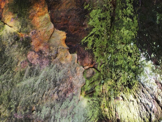 Barevné uskupení pískovce