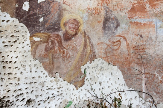 Ruiny kostela Svatého Havla - malby na stěnách