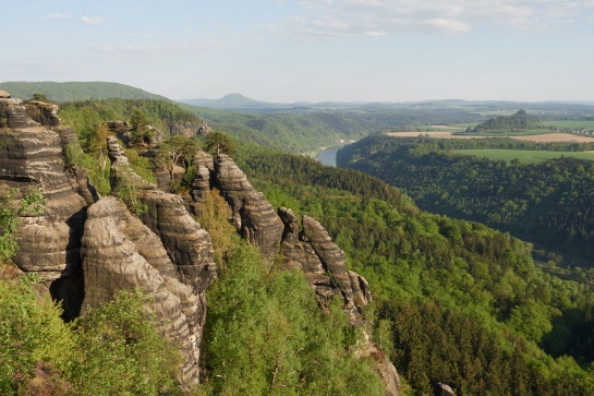 Schrammsteine - pohled na východ