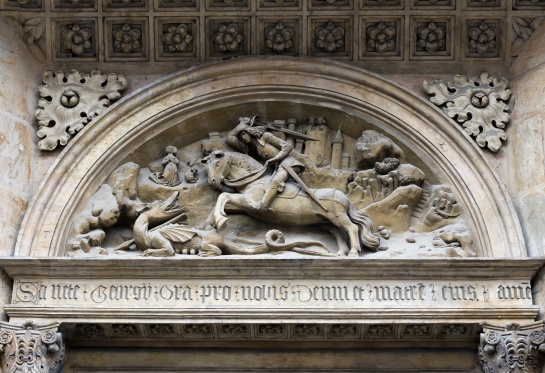 Detail reliéfu na bazilice svatého Jiří