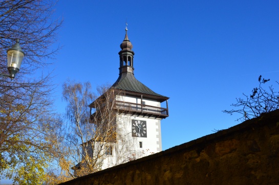 Věž kostela v Roudnici nad Labem
