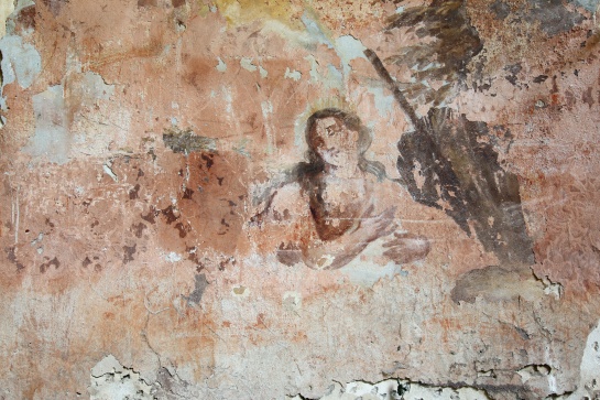 Ruiny kostela Svatého Havla - malby na stěnách