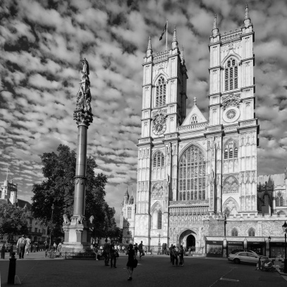 LONDÝN - západní průčelí Westminsterského opatství