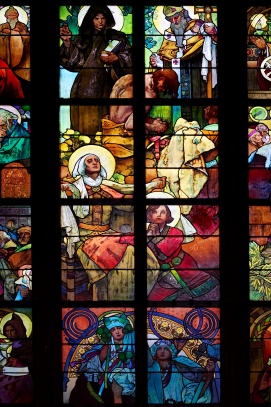 Vitrážové okno - katedrála svatého Víta, Václava a Vojtěcha