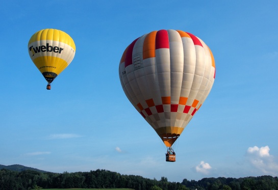 Balony nad krajinou v Jitravě