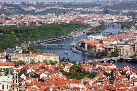 Pohled na Vltavu z Petřína