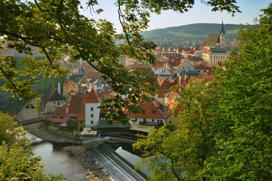 Český Krumlov, městská památková rezervace zapsaná na seznamu světového dědictví UNESCO