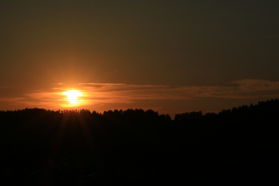 západ slunce za Rejdicema