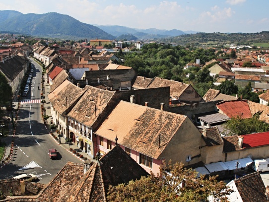 Městečko  Cisnnadie z věže kostela
