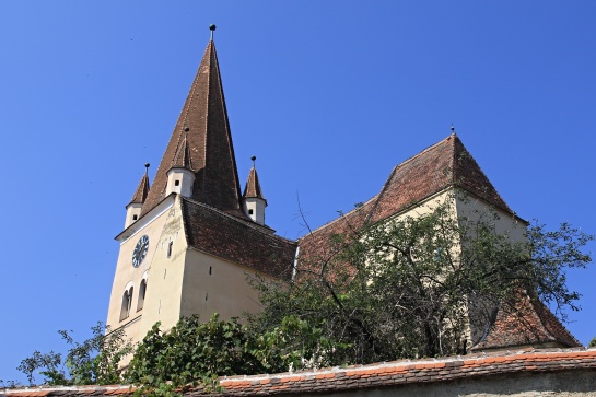 Kostel v městečku  Cisnadie