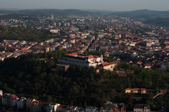 Špilberk, letecký pohled - Brno