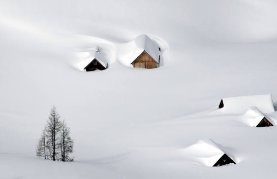 Zimní romance na planině Wurzeralm v Rakousku