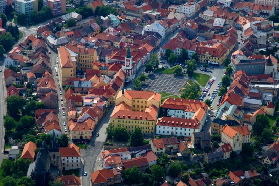 Slaný - letecký snímek