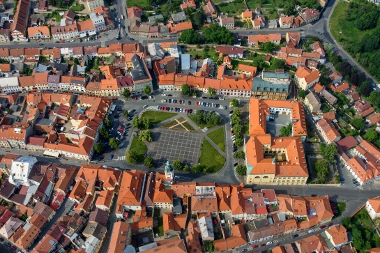 Slaný - letecký snímek