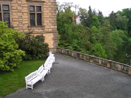 Průhonice zámek-vyhlídka na park