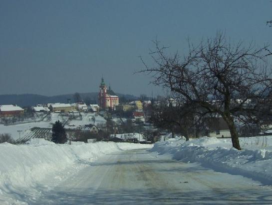 Křenovský kostel v zimě