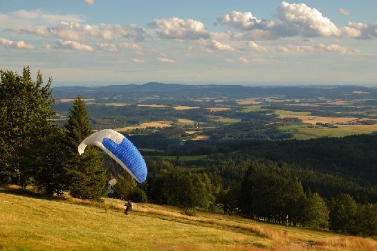 Paragliding v Krkonoších