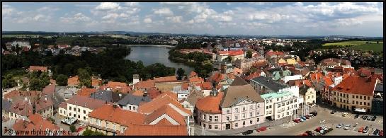 Rybník Jordán a část náměstí v Táboře