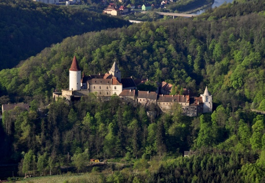 Křivoklát - letecký snímek