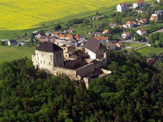 hrad Točník - letecký snímek