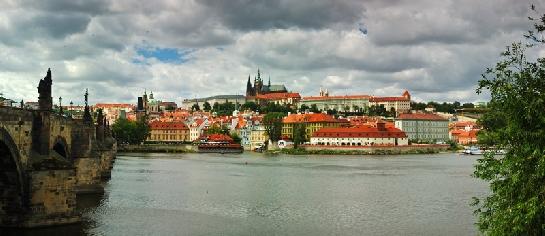 Praha - Hradčany a Karlův most Panorama