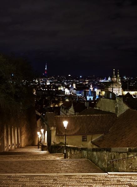 Praha ze zámeckých schodů