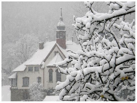 Evangelický kostel v zimě