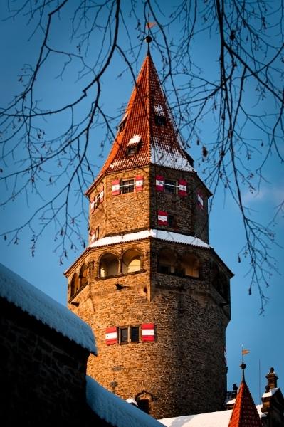 Věž pohádkového hradu Bouzov