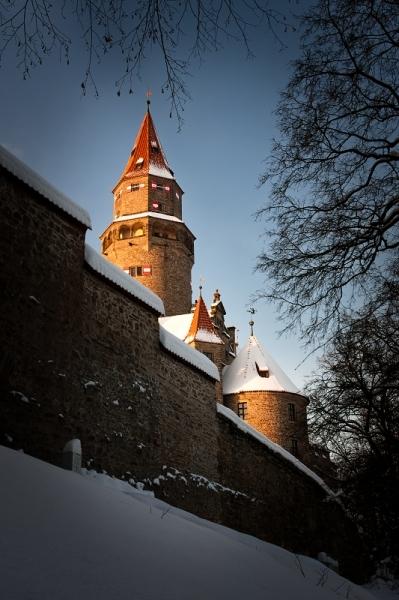Věž pohádkového hradu Bouzov